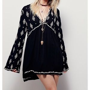 Bohemian Diamond Embroidered Tunic/Top